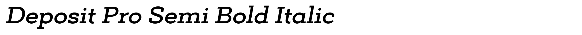 Deposit Pro Semi Bold Italic image